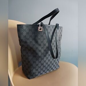 Gucci Black and Gray Tote Bag